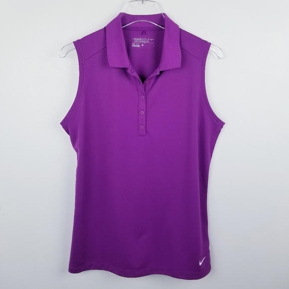 Nike Golf Dri-Fit Tour Performance Purple Sleeveless Top size Large - Picture 1 of 8